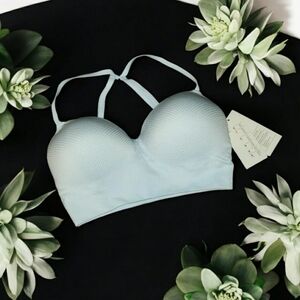 All in Motion Sky Blue Medium Support Sports Bra Size Small